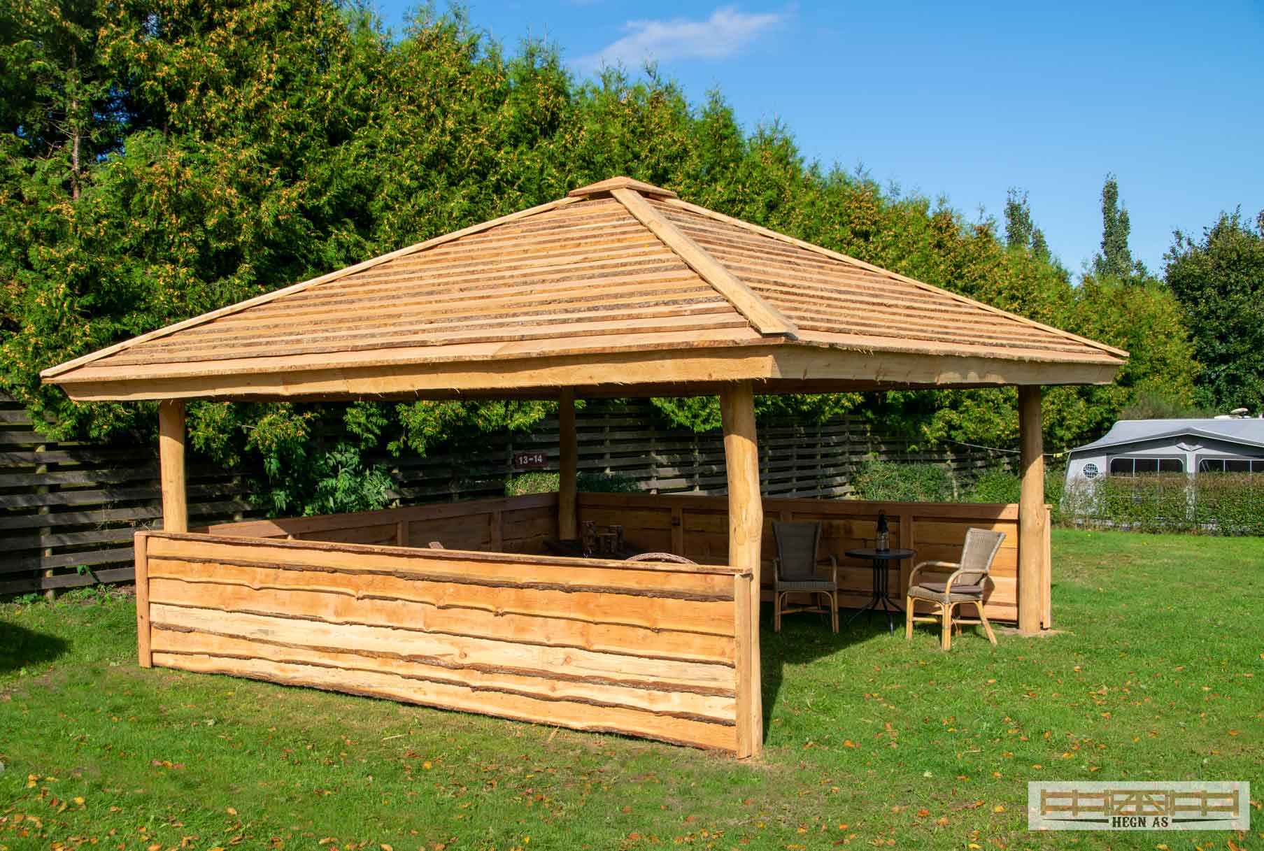 Dansk bålhytte firkantet