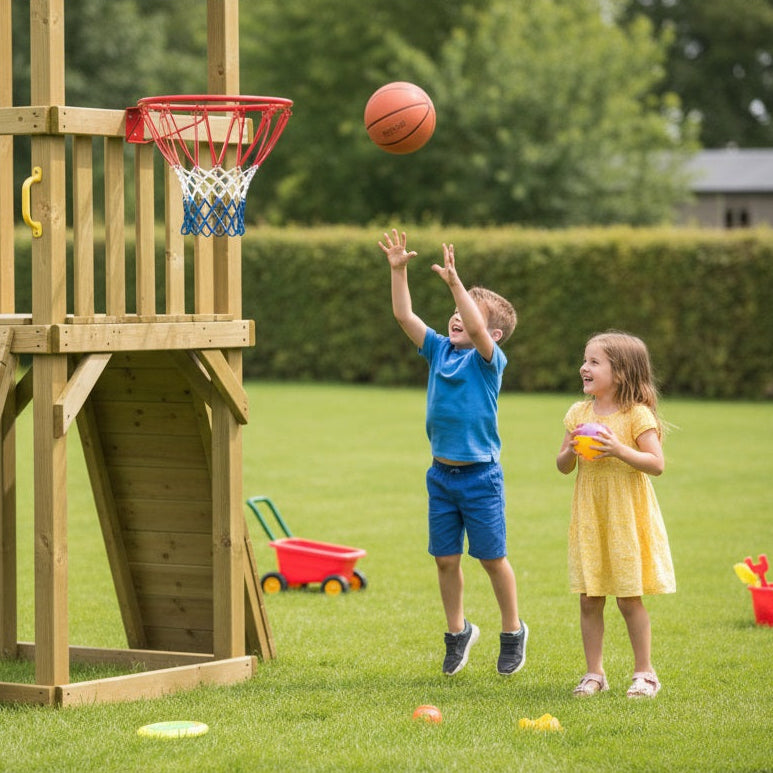 Basketnet til legetårn