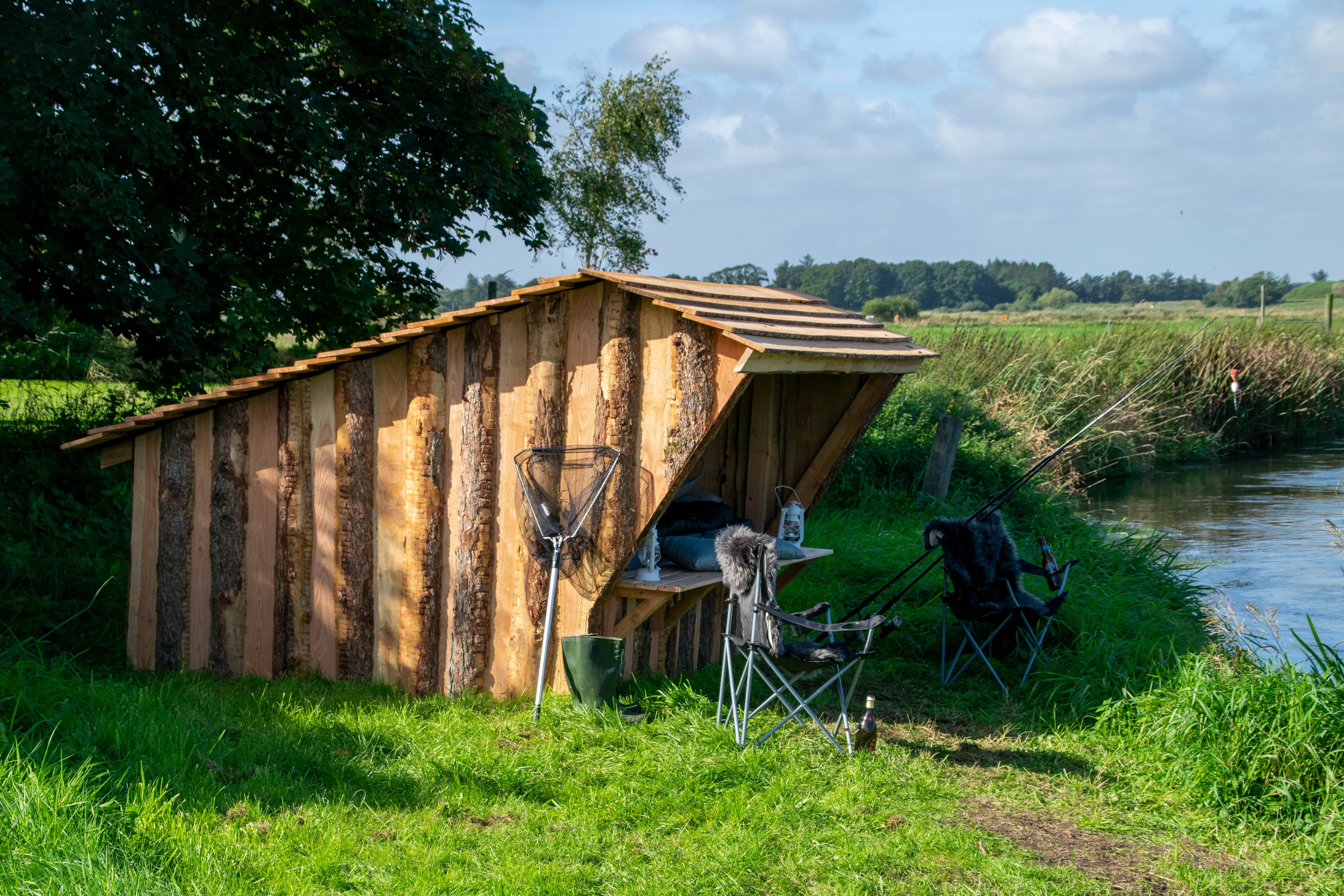 Shelter af lærke skaller