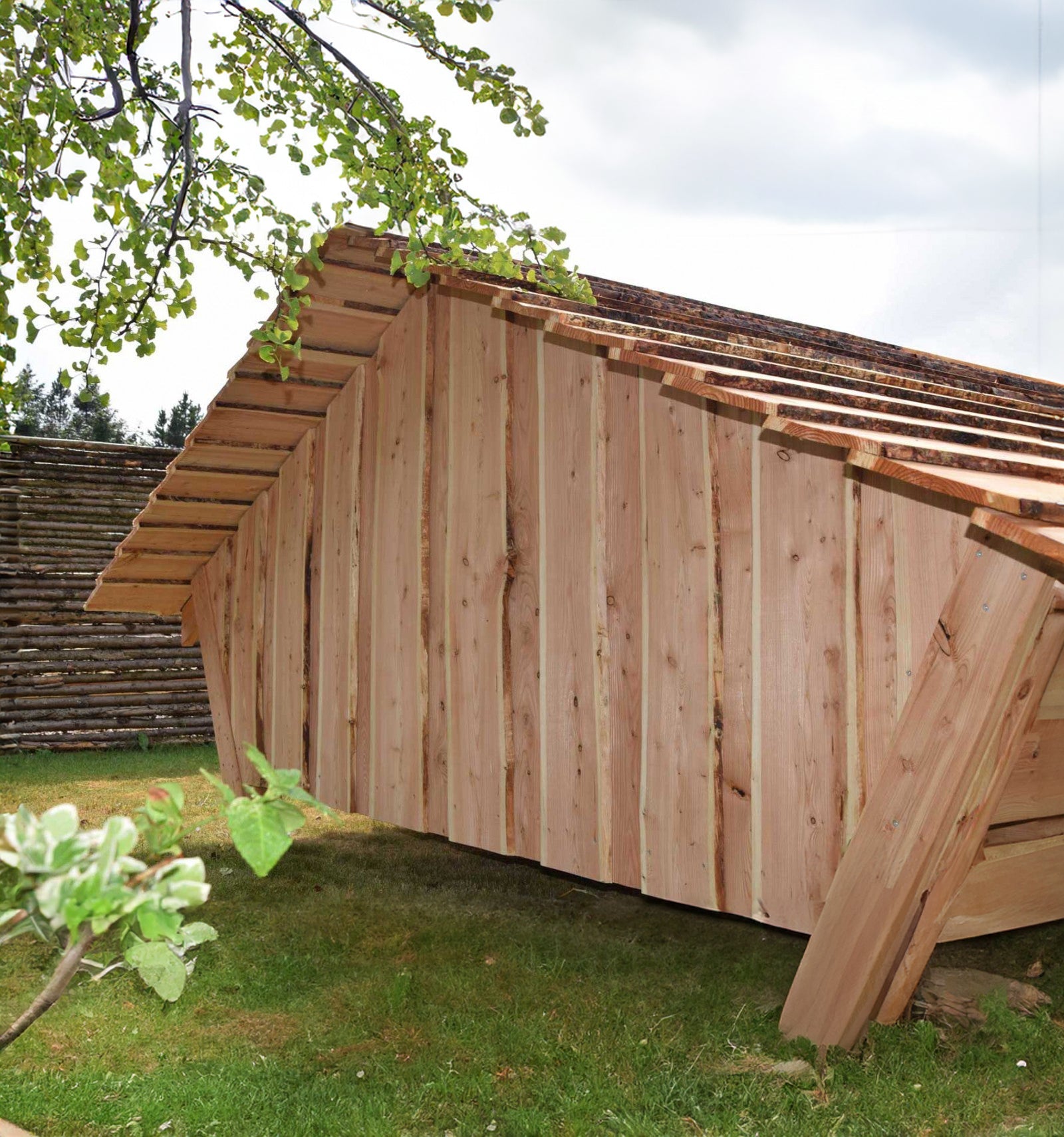 Bagsiden af shelter model Schweiz