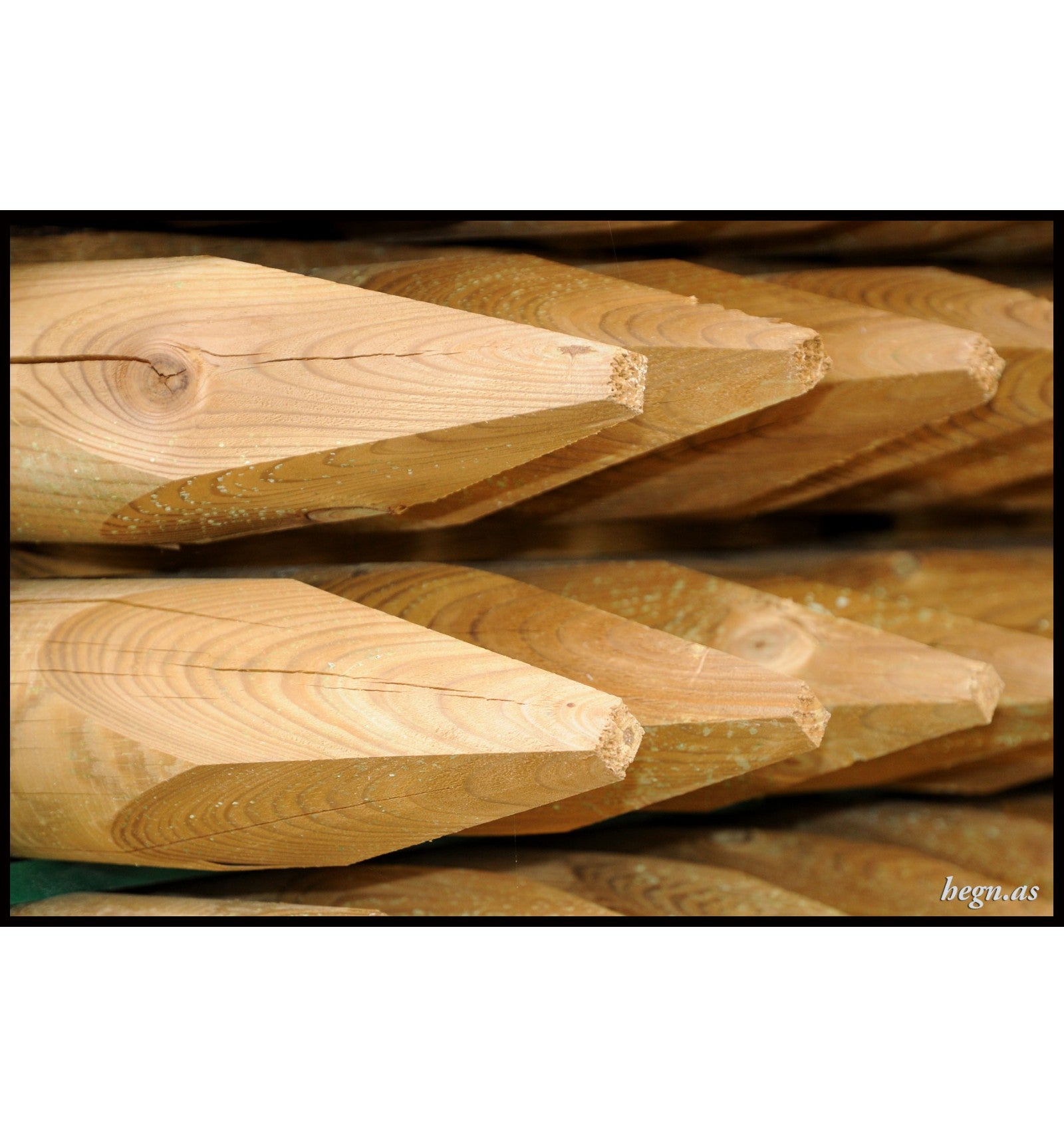 Spidspæl Ø8 trykimprægneret